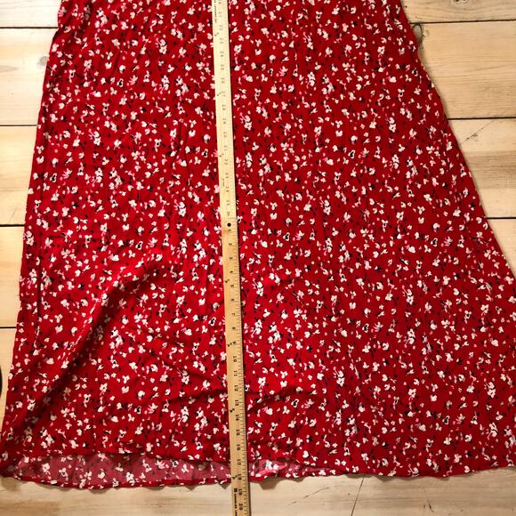 A New Day NWOT Women's Short Sleeve Maxi Sundress Red Floral Size 24 - Picture 9 of 9